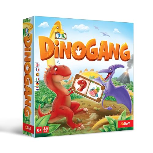 Trefl Dinogang - Verrücktes Brettspiel Für die Ganze Familie, Dinosaurier, Sammeln Sie Jetons, Prähistorische Zeiten, Gesellschaftsspiel für Erwachsene und Kinder ab 6 Jahren Trefl Dinogang - Verrücktes Brettspiel Für die Ganze Familie, Dinosaurier, Sammeln Sie Jetons, Prähistorische Zeiten, Gesellschaftsspiel für Erwachsene und Kinder ab 6 Jahren von Trefl
