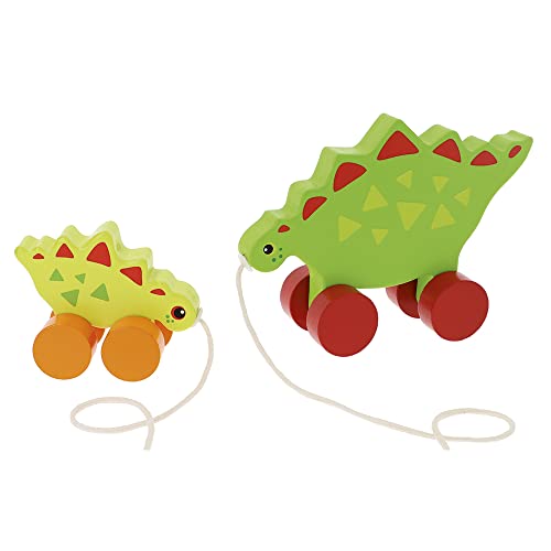 Trefl - Dinos: Stegosaurus, Wooden Toys, Helden und Bär - Holzspielzeug 2in1, Dinosaurier auf Rädern, Stegosaurier, Zugschnur, Öko Naturholz, für Kinder ab 12 Monaten Trefl - Dinos: Stegosaurus, Wooden Toys, Helden und Bär - Holzspielzeug 2in1, Dinosaurier auf Rädern, Stegosaurier, Zugschnur, Öko Naturholz, für Kinder ab 12 Monaten von Trefl