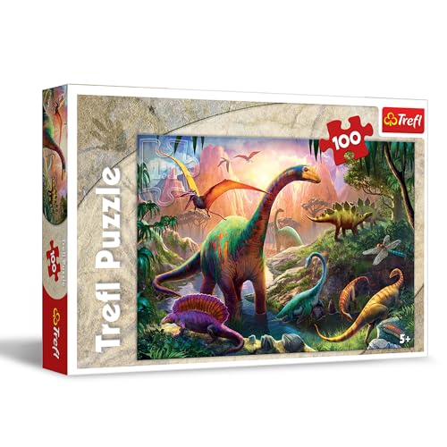 Trefl, Puzzle, Dinosaurierwelt, 100 Teile, für Kinder ab 5 Jahren von Trefl