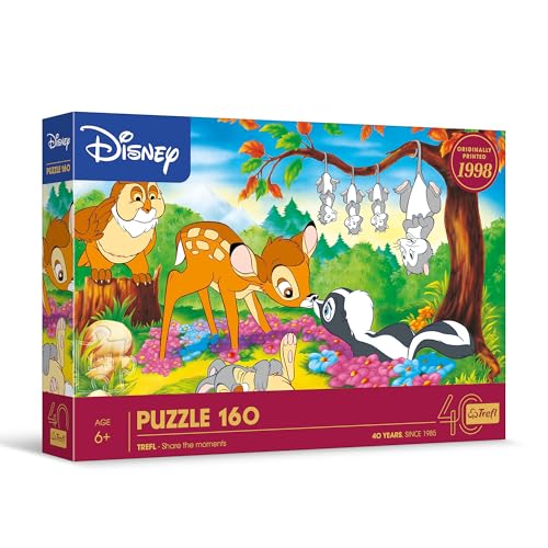 Trefl - Disney, Bambi und die Waldfreunde - Puzzle 160 Teile - Buntes Puzzle mit Figuren aus dem Bambi Zeichentrickfilm, Spaß für Kinder ab 6 Jahren Trefl - Disney, Bambi und die Waldfreunde - Puzzle 160 Teile - Buntes Puzzle mit Figuren aus dem Bambi Zeichentrickfilm, Spaß für Kinder ab 6 Jahren von Trefl