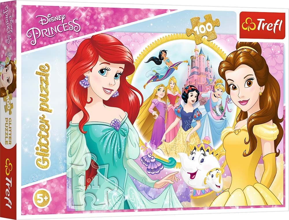 Trefl Disney Prinzessinnen Glitter Puzzle 100 Teile von Disney Prinzessin