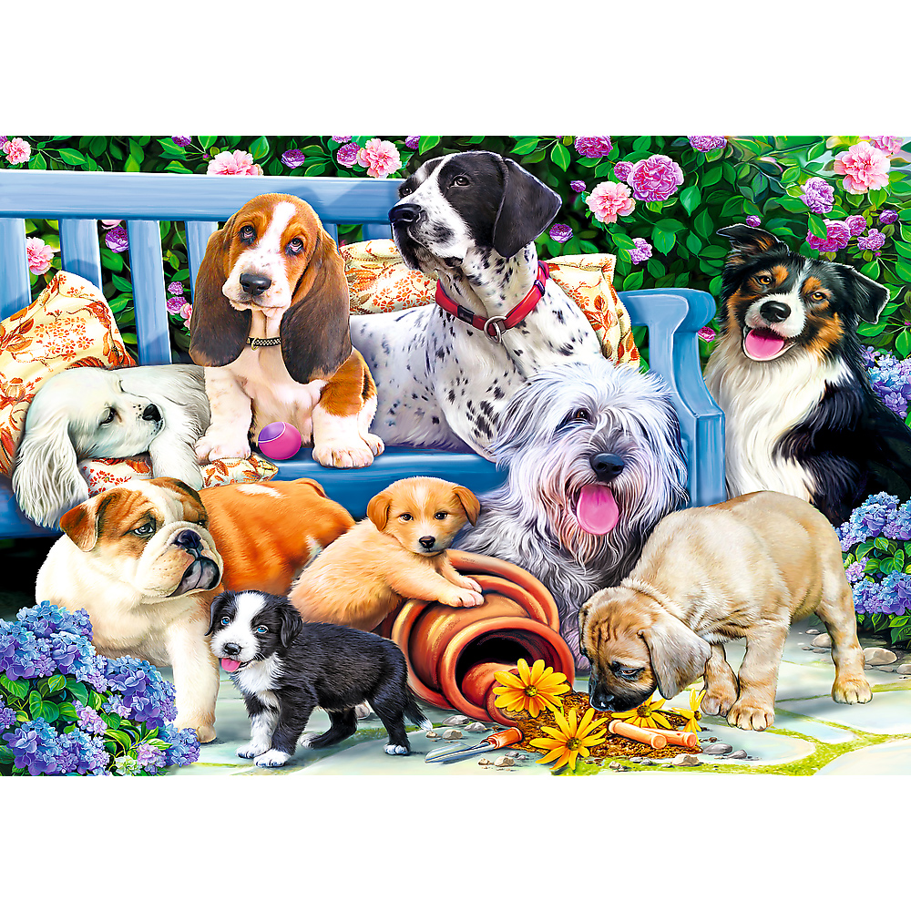 Trefl Dogs in the Garden 1000 Teile Puzzle Trefl-10556 Trefl Dogs in the Garden 1000 Teile Puzzle Trefl-10556 von Trefl