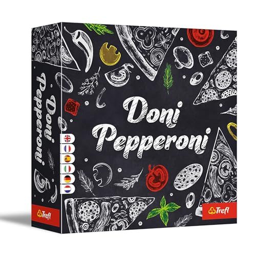 Trefl - Doni Pepperoni - Dynamisches Gesellschaftsspiel, Karten in Pizzaform, Aufmerksamkeitsspiel, Schnelle Partie, Einfache Regeln, für Erwachsene und Kinder ab 7 Jahren Trefl - Doni Pepperoni - Dynamisches Gesellschaftsspiel, Karten in Pizzaform, Aufmerksamkeitsspiel, Schnelle Partie, Einfache Regeln, für Erwachsene und Kinder ab 7 Jahren von Trefl