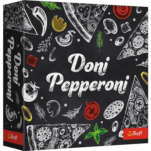 Trefl - Doni Pepperoni - Dynamisches Gesellschaftsspiel, Pizza-Karten, Wahrnehmungsspiel, Schnelles Spiel, Einfache Regeln, für Erwachsene und Kinder ab 7 Jahren von Trefl