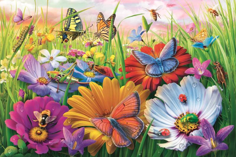 Trefl Easy Piece - Insects in the Meadow 300 Teile Puzzle Trefl-23103 von Trefl