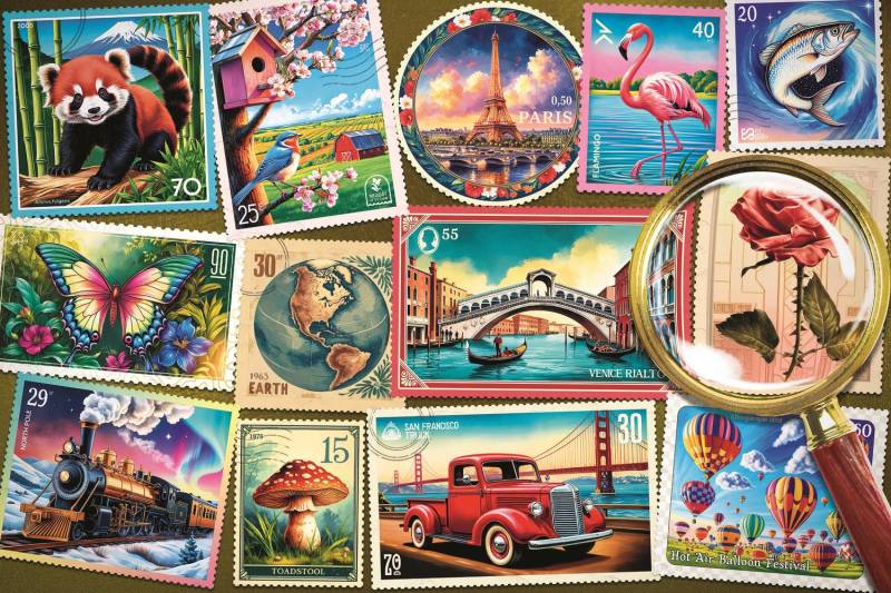 Trefl Easy Piece - Postage stamps 300 Teile Puzzle Trefl-23100 von Trefl