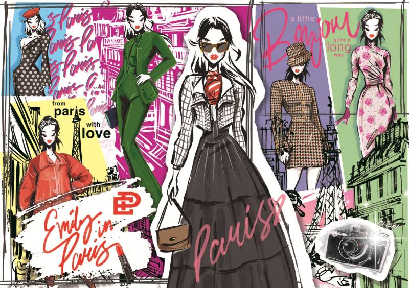 Trefl Emily In Paris: Fashion Inspirations 1000 Teile Puzzle Trefl-10967 von Trefl