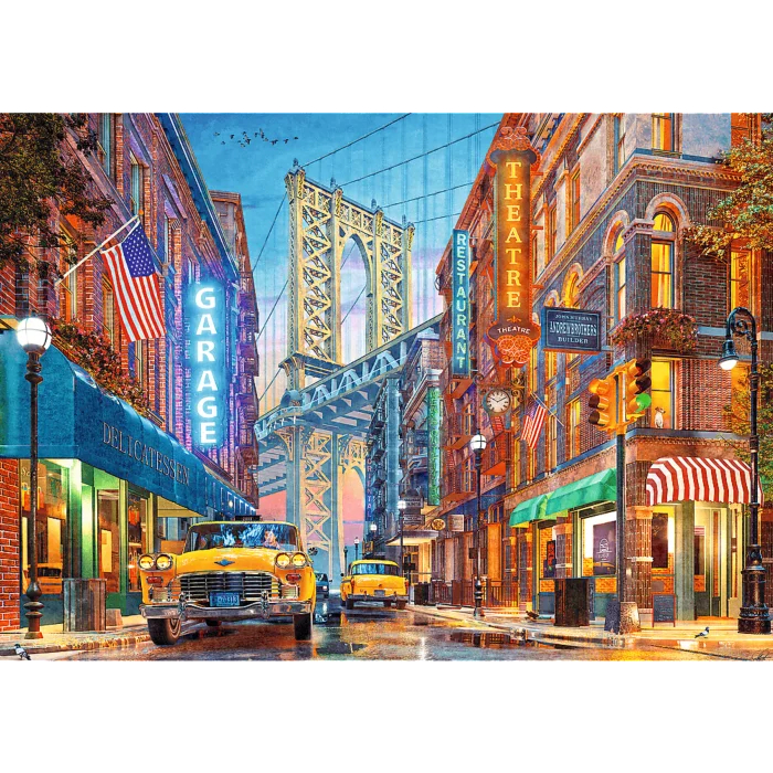 Trefl Europäische Puzzlemeisterschaft - Tea Time - Blick auf die Manhattan Bridge 500 Teile Puzzle Trefl-37613 von Trefl