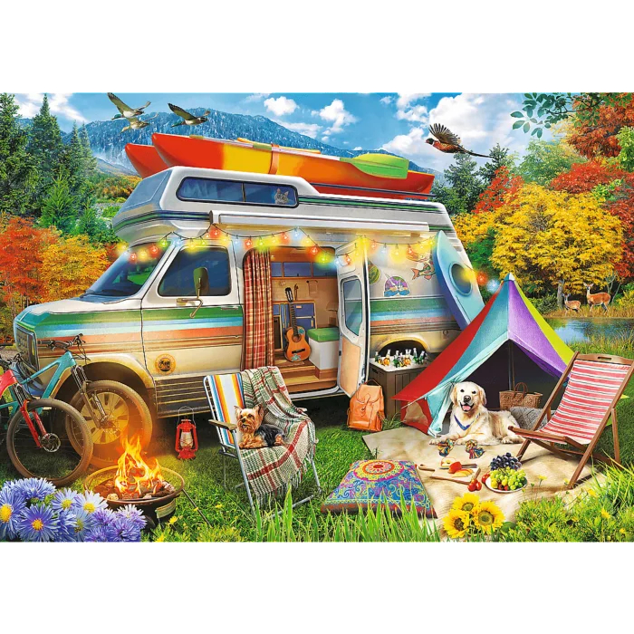 Trefl Europäische Puzzlemeisterschaft - Tea Time - Wohnwagen 500 Teile Puzzle Trefl-37611 von Trefl