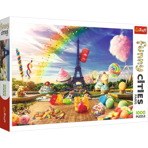 Trefl, Puzzle, Süßes Paris, 1000 Teile, Funny Cities, Premium Quality, für Erwachsene und Kinder ab 12 Jahren von Trefl
