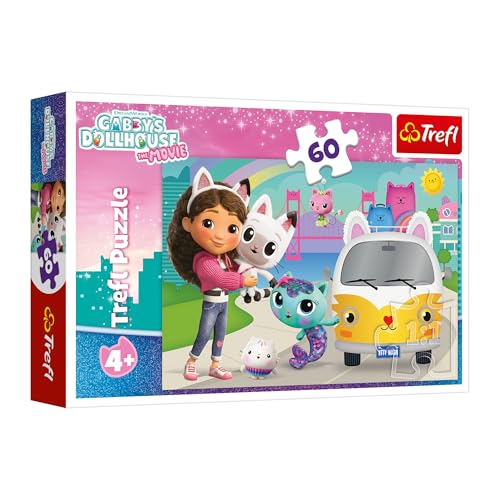 Trefl - Gabby's Dollhouse, Gabbys großes Abenteuer – 4-in-1-Puzzle, 4 Puzzles, 35 bis 70 Teile – Verschiedene Schwierigkeitsgrade, farbenfrohe Puzzles mit Märchenfiguren, Spaß für Kinder ab 4 Jahren Trefl - Gabby's Dollhouse, Gabbys großes Abenteuer – 4-in-1-Puzzle, 4 Puzzles, 35 bis 70 Teile – Verschiedene Schwierigkeitsgrade, farbenfrohe Puzzles mit Märchenfiguren, Spaß für Kinder ab 4 Jahren von Trefl