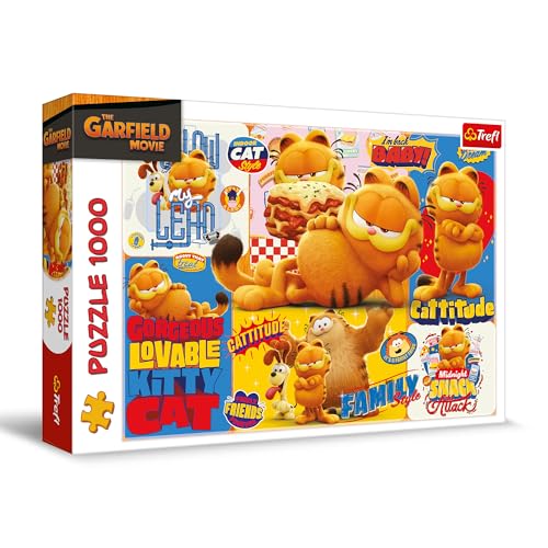 Trefl - Garfield, Die Abenteuer von Garfield - Puzzle 1000 Teile - Puzzle mit Zeichentrickfiguren, für Erwachsene und Kinder ab 14 Jahren Trefl - Garfield, Die Abenteuer von Garfield - Puzzle 1000 Teile - Puzzle mit Zeichentrickfiguren, für Erwachsene und Kinder ab 14 Jahren von Trefl