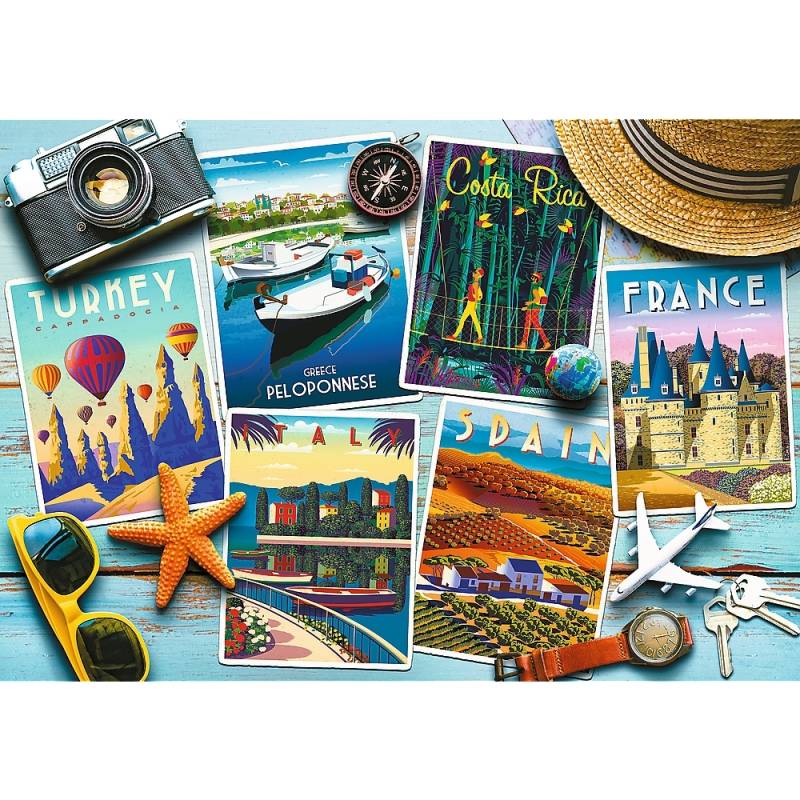 Trefl Holiday Postcards 1000 Teile Puzzle Trefl-10714 von Trefl