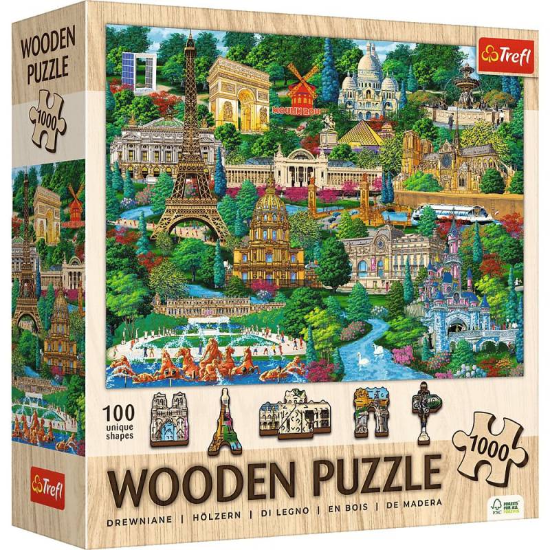 Trefl Holzpuzzle 1000 Teile - Frankreich entdecken - von Trefl