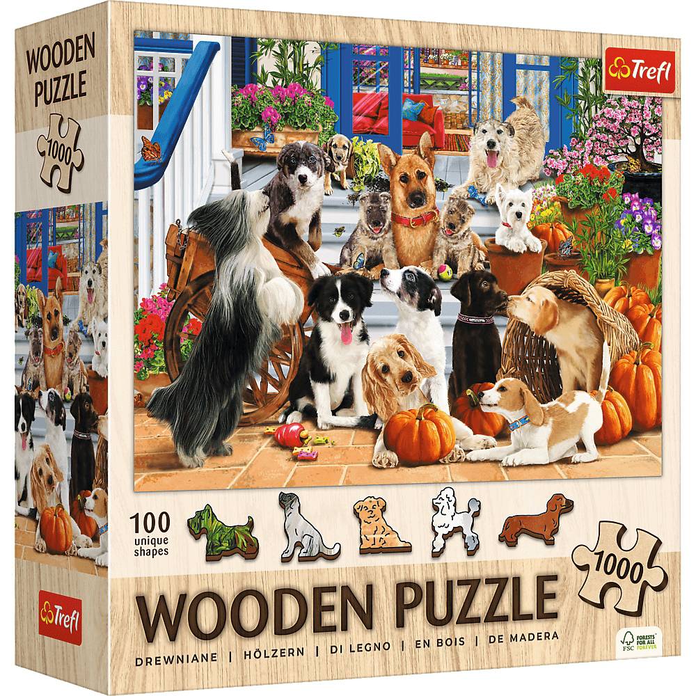 Trefl Holzpuzzle 1000 Teile - Hunde - von Trefl