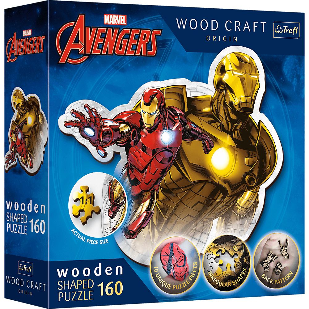 Trefl Holzpuzzle 160 Teile - Marvel: Avengers Ironmans Flug - von Trefl