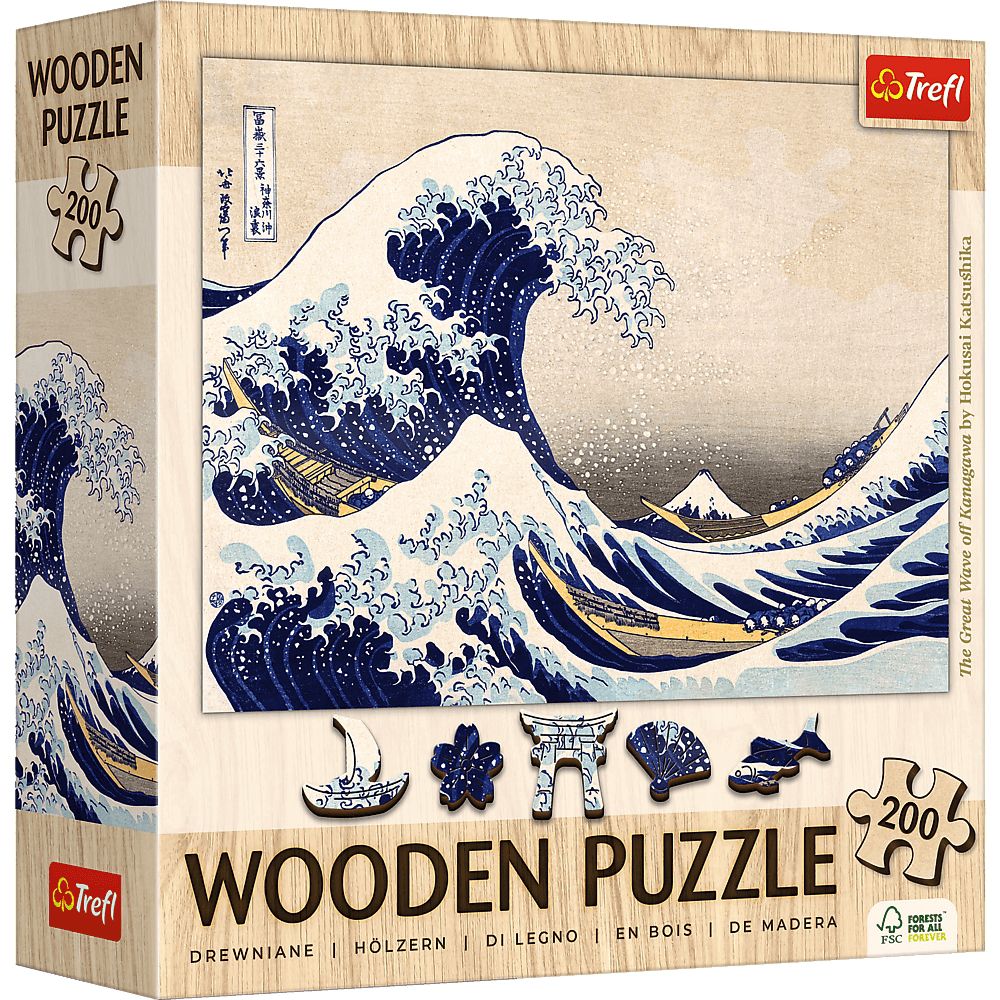 Trefl Holzpuzzle 200 Teile - Hokusai Katsushika: Die große Welle vor Kanagawa - Trefl Holzpuzzle 200 Teile - Hokusai Katsushika: Die große Welle vor Kanagawa - von Trefl