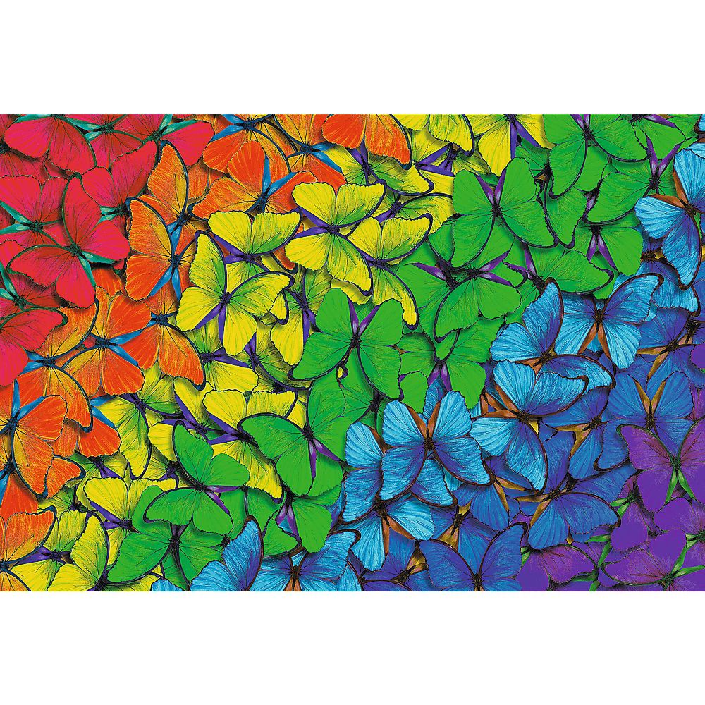 Trefl Holzpuzzle 500+1 Teile - Regenbogen-Schmetterlinge - von Trefl