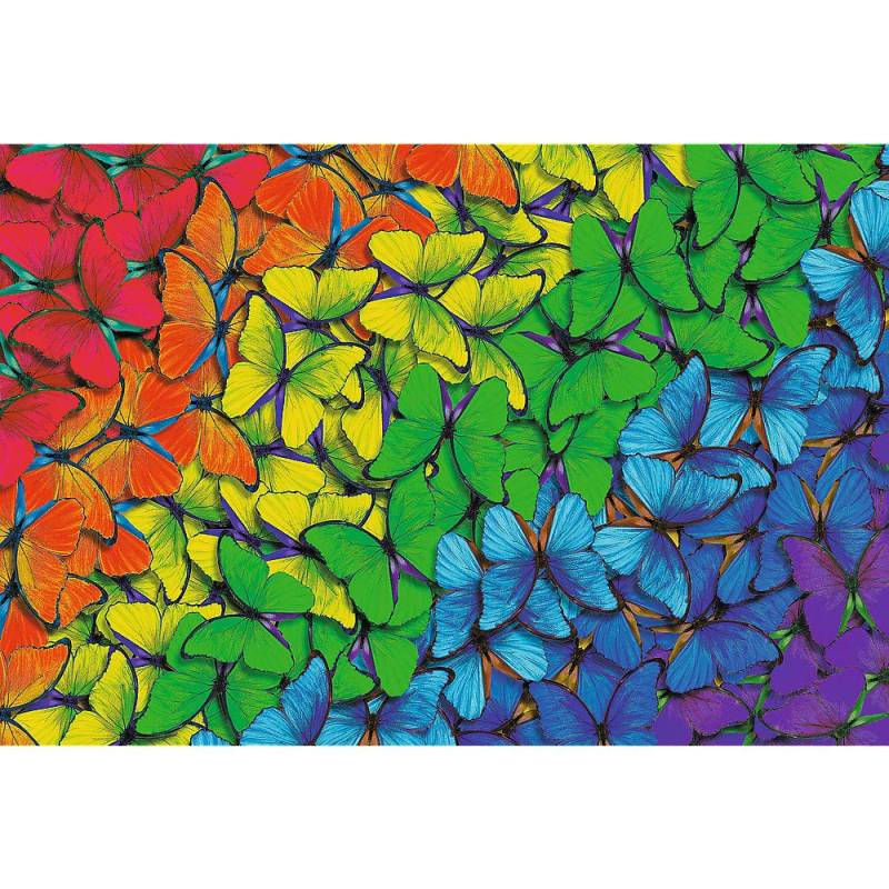 Trefl Holzpuzzle 500+1 Teile - Regenbogen-Schmetterlinge - von Trefl