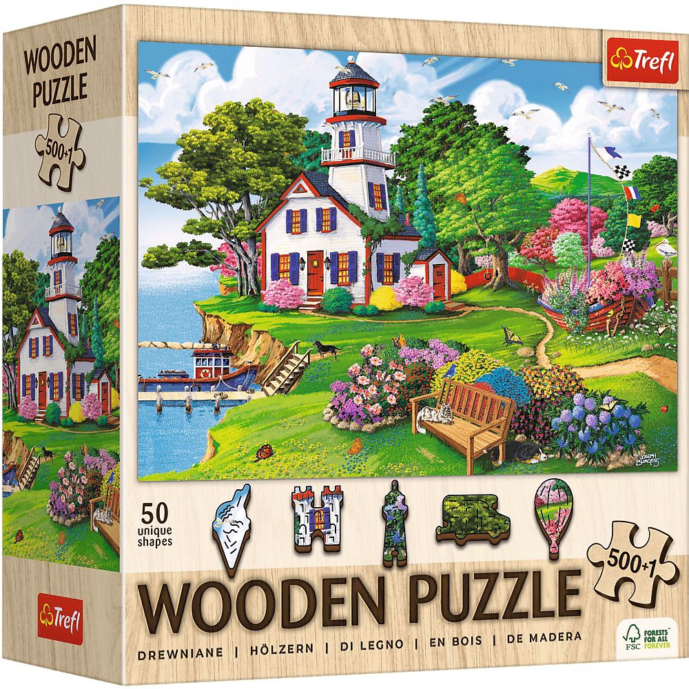Trefl Holzpuzzle 500+1 Teile - Sommer-Oase - von Trefl