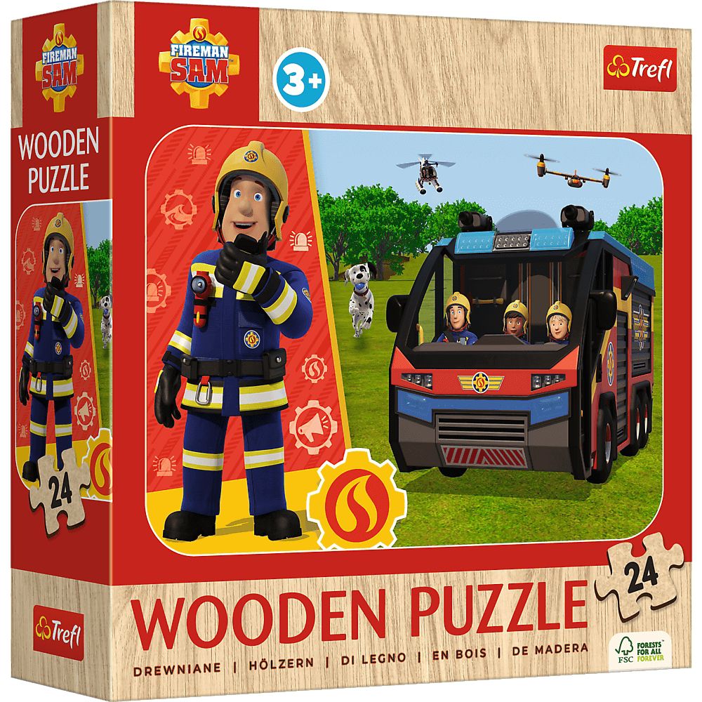 Trefl Holzpuzzle für Kinder 24 Teile - Feuerwehrmann Sam - von Trefl