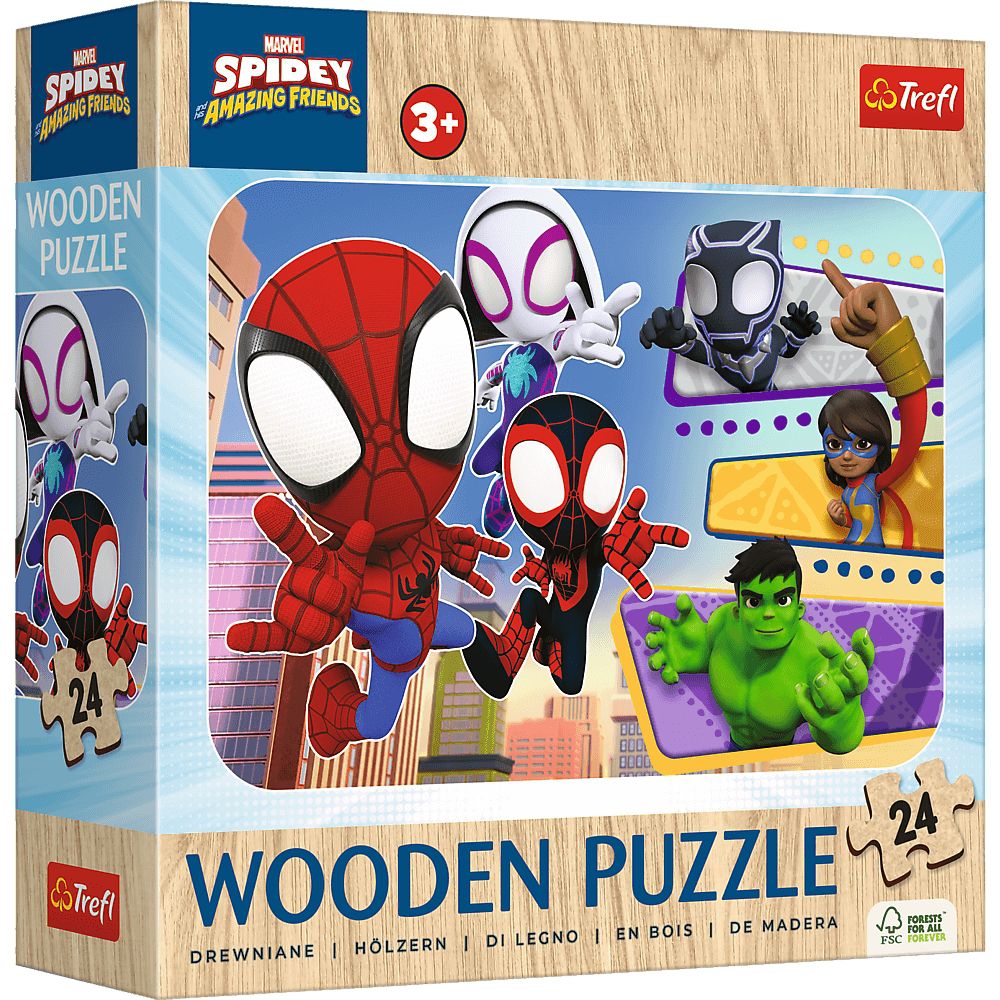 Trefl Holzpuzzle für Kinder 24 Teile - Marvel: Spidey - von Trefl