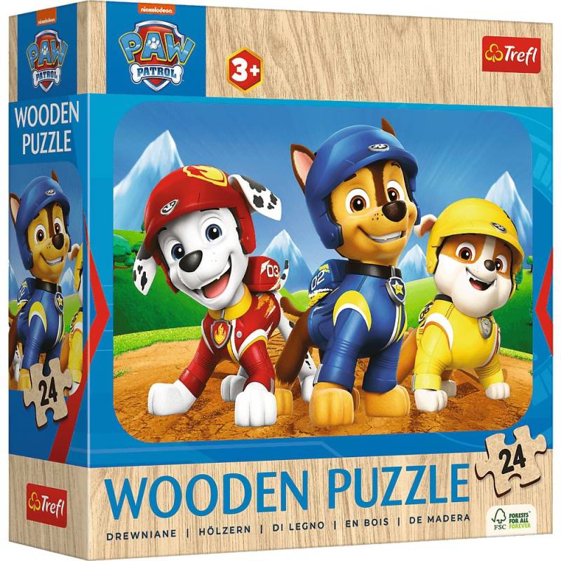 Trefl Holzpuzzle für Kinder 24 Teile - Paw Patrol: Hundecrew - von Trefl