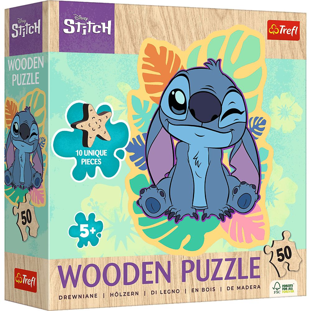 Trefl Holzpuzzle für Kinder 50 Teile - Disney: Lilo & Stitch - von Trefl