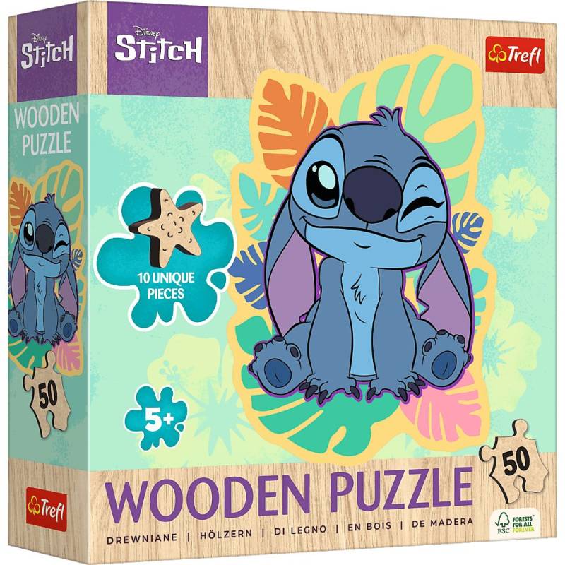 Trefl Holzpuzzle für Kinder 50 Teile - Disney: Lilo & Stitch - von Trefl