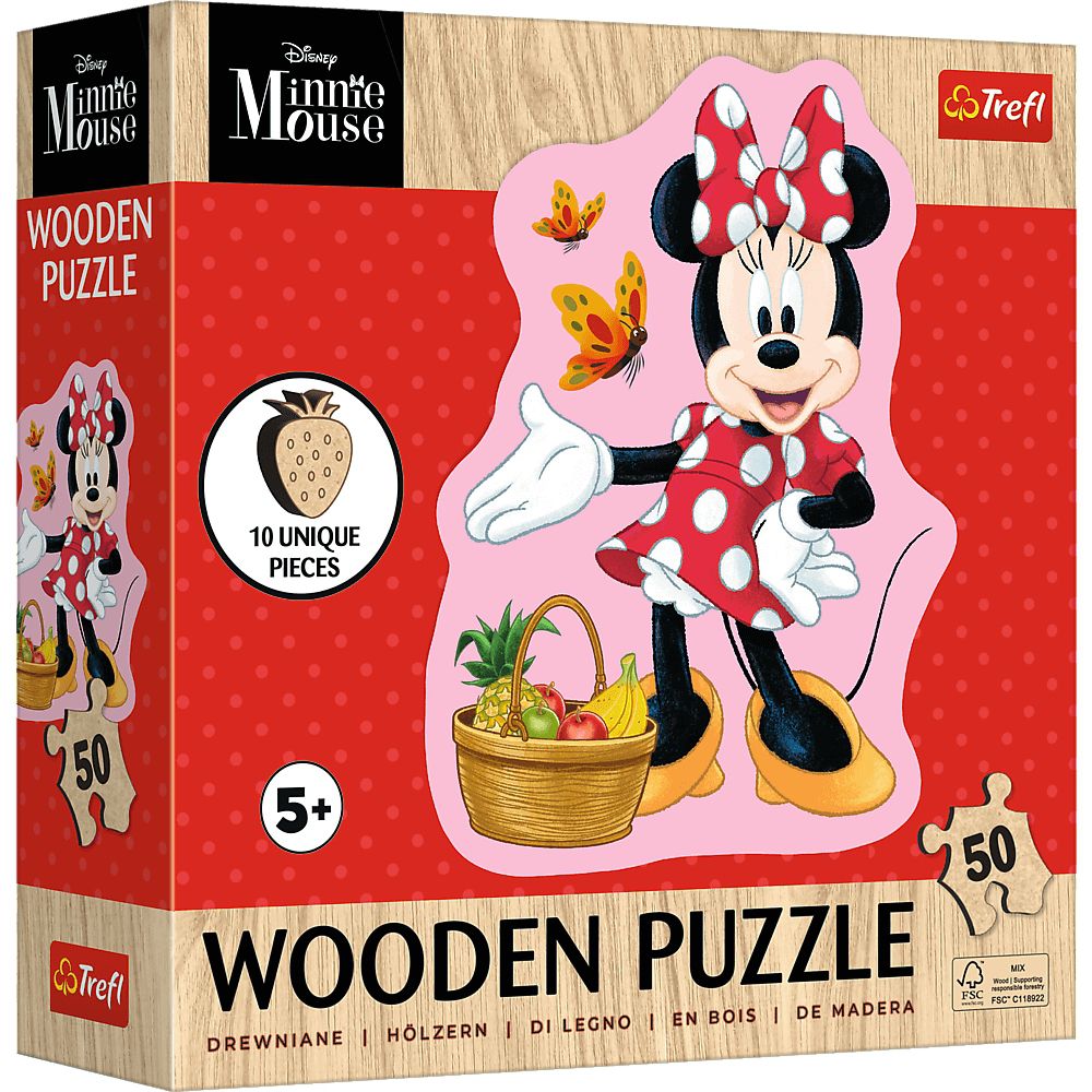 Trefl Holzpuzzle für Kinder 50 Teile - Disney: Minnie Maus - von Trefl