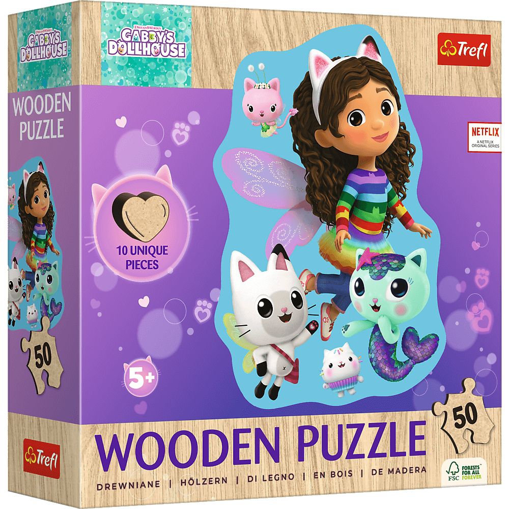 Trefl Holzpuzzle für Kinder 50 Teile - Gabby&#039;s Puppenhaus - von Trefl