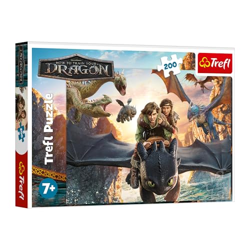 Trefl - How to Train Your Dragon, Mädchen und Freunde - Puzzle 200 Elemente - Bunte Puzzle mit Helden Märchen, Kreative Unterhaltung, Spaß für Kinder ab 7 Jahren Trefl - How to Train Your Dragon, Mädchen und Freunde - Puzzle 200 Elemente - Bunte Puzzle mit Helden Märchen, Kreative Unterhaltung, Spaß für Kinder ab 7 Jahren von Trefl