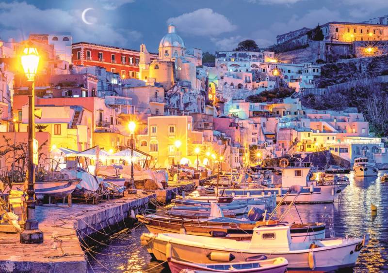 Trefl Insel Procida Bei Nacht. Italien 1000 Teile Puzzle Trefl-10794 von Trefl