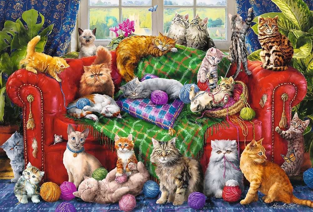Trefl Kitten on the Sofa 1500 Teile Puzzle Trefl-26198 von Trefl