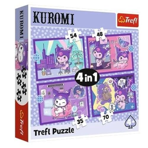 Trefl - Kuromi, Kuromi Day - Puzzle 4in1, 4 Puzzle, 35 bis 70 Teile - Diverse Schwierigkeitsgrade, für Kinder ab 4 Jahren Trefl - Kuromi, Kuromi Day - Puzzle 4in1, 4 Puzzle, 35 bis 70 Teile - Diverse Schwierigkeitsgrade, für Kinder ab 4 Jahren von Trefl