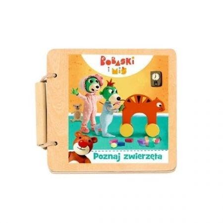 Trefl - Lernen Sie Tiere, Holzspielzeug, Biben und Bär - Holzbuch, Bunte Seiten, Sicheres Kordel, Umweltfreundliches Naturholz, Spielzeug für Jahre, für Kinder ab 6 Monaten von Trefl