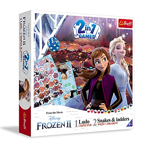 Trefl Ludo/Schläuche & Leitern Disney Frozen 2 Spielbrett Kinder ab 4 LAT von Trefl