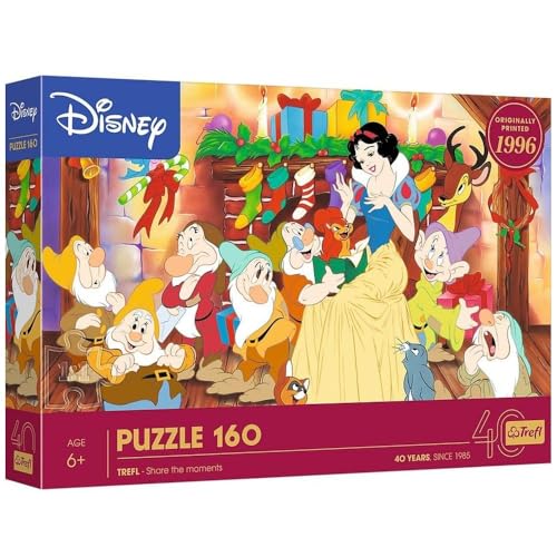 Trefl - Märchenfest - Puzzle 160 Teile - Bunte Puzzle mit Disney Märchenhelden, Kreative Unterhaltung, Spaß für Kinder ab 6 Jahren Trefl - Märchenfest - Puzzle 160 Teile - Bunte Puzzle mit Disney Märchenhelden, Kreative Unterhaltung, Spaß für Kinder ab 6 Jahren von Trefl