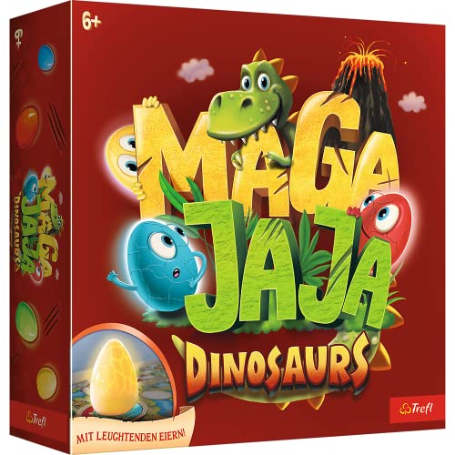 Trefl - Magajaja Dinosaurs - Familien-Brettspiel,leuchtende elektrische Eier und magnetische Spielsteine,prähistorische Welt der Dinosaurier,innovatives Spiel für Erwachsene Kinder ab 6 Jahren,02413 von Trefl