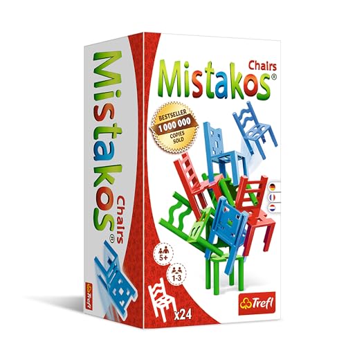 Trefl - Mistakos Stühle, für 1-3 Personen, Geschicklichkeitsspiel für die Ganze Familie, Gesellschaftsspiel Mistakos Chair, für Erwachsene und Kinder ab 5 Jahren, Mehrfabrig Trefl - Mistakos Stühle, für 1-3 Personen, Geschicklichkeitsspiel für die Ganze Familie, Gesellschaftsspiel Mistakos Chair, für Erwachsene und Kinder ab 5 Jahren, Mehrfabrig von Trefl