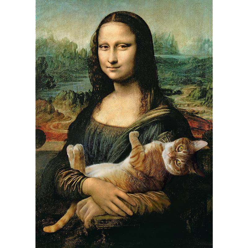 Trefl Mona Lisa and Purring Kitty 500 Teile Puzzle Trefl-37294 von Trefl
