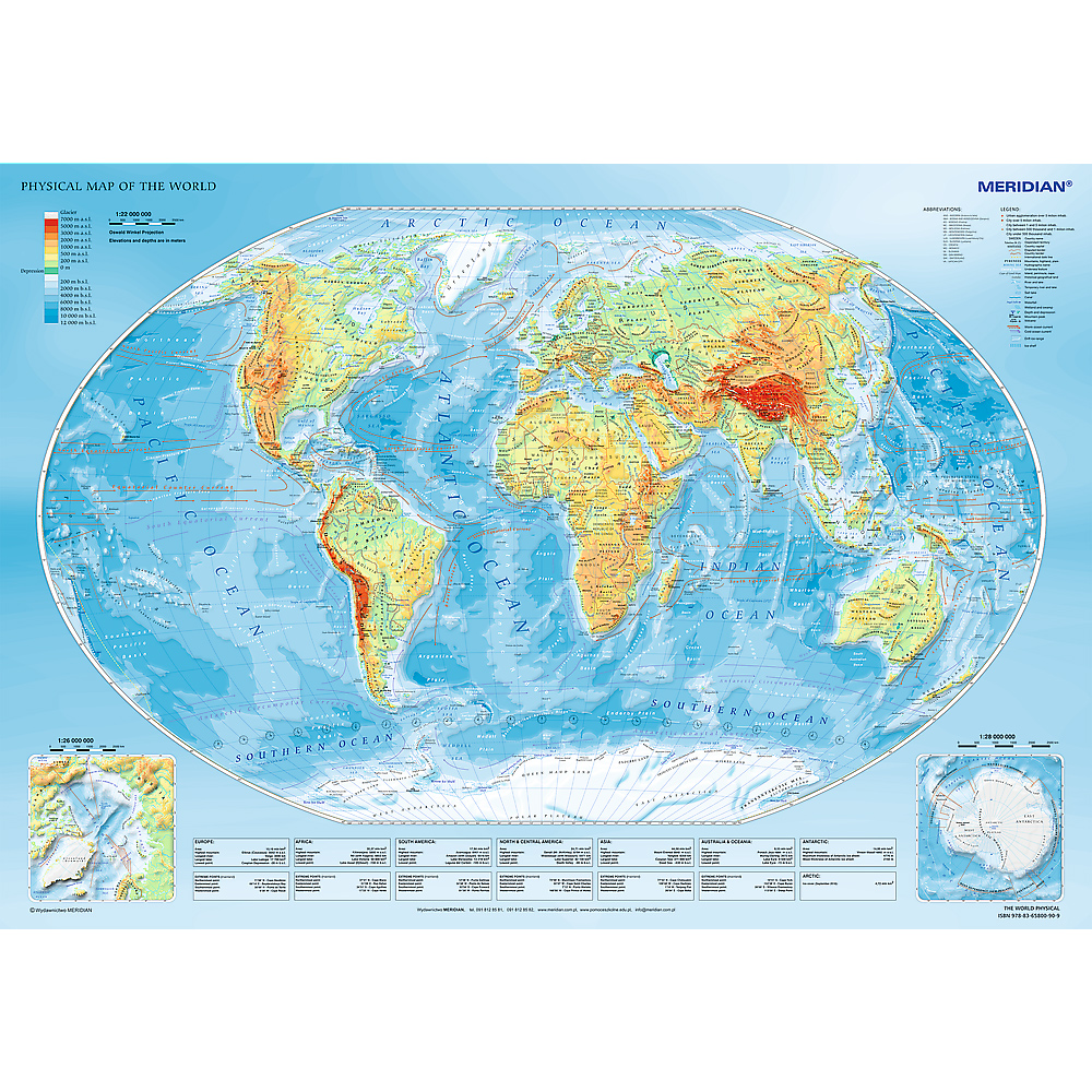 Trefl Physical Map of the World 1000 Teile Puzzle Trefl-10463 von Trefl