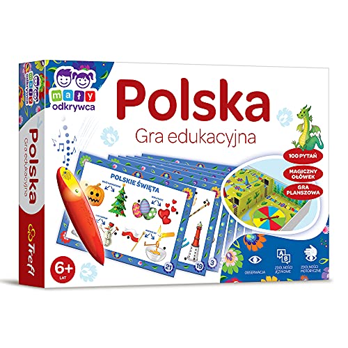 Trefl Polen - Kleiner Entdecker und Magische Bleistift Bildungsspiel für Kinder ab 5 Jahren Trefl Polen - Kleiner Entdecker und Magische Bleistift Bildungsspiel für Kinder ab 5 Jahren von Trefl