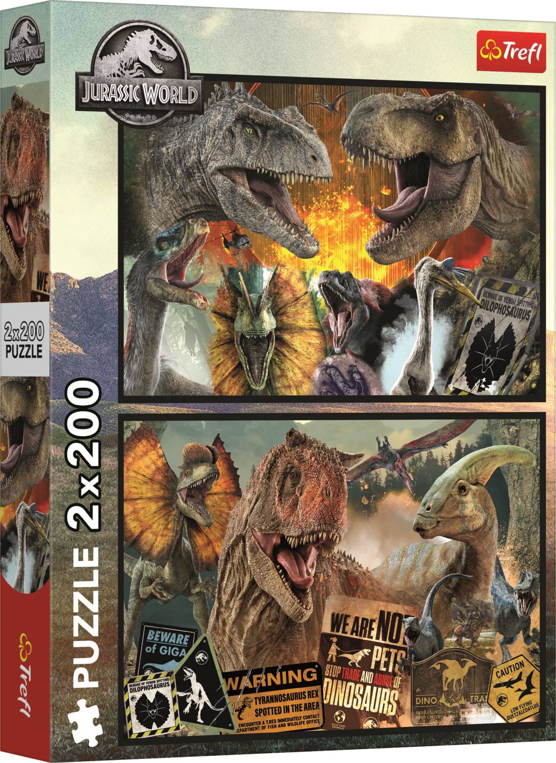 Trefl 2 Puzzles - Prähistorische Welt - Universal Jurrasic World 200 Teile Puzzle Trefl-13316 von Trefl