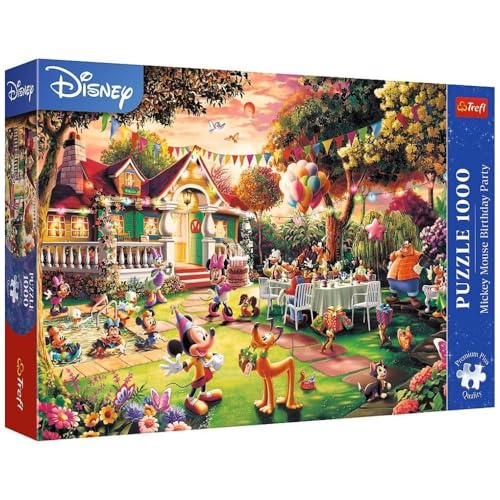 Trefl Premium Plus Quality - Puzzle Disney, Geburtstagsfeier Mickey Mäuse - 1000 Elemente, Serie Puzzle mit Helden, für Erwachsene und Kinder ab 14 Jahren von Trefl