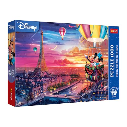 Trefl Premium Plus Quality - Disney-Puzzle, Mickey und Minnie in Paris – 1000 Teile, Lieblingsfiguren-Puzzle-Serie, für Erwachsene und Kinder ab 14 Jahren von Trefl