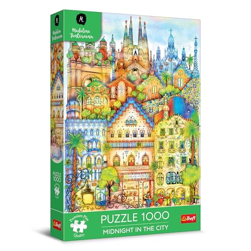 Trefl Premium Plus Quality - Puzzle Madalina Tantareanu: Midnight in Barcelona - 1000 Teile, Puzzleserie mit den Werken des Künstlers, für Erwachsene und Kinder ab 14 Jahren von Trefl