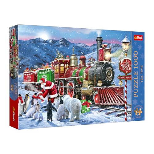 Trefl Premium Plus Quality - Puzzle Tea Time: Festlicher Zug - 1000 Elemente, Serie Gemalt Nostalgische Bilder, für Erwachsene und Kinder ab 14 Jahren Trefl Premium Plus Quality - Puzzle Tea Time: Festlicher Zug - 1000 Elemente, Serie Gemalt Nostalgische Bilder, für Erwachsene und Kinder ab 14 Jahren von Trefl