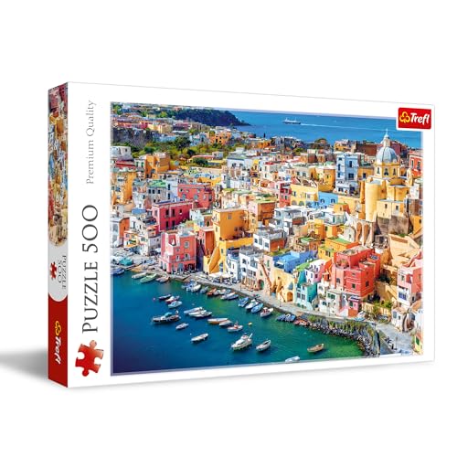Trefl - Procida, Kampanien, Italien - Puzzle 500 Elemente - DIY-Spiel mit Urlaubslandschaft, Kreative Unterhaltung, Spaß, Klassisches Puzzle für Erwachsene und Kinder ab 10 Jahren von Trefl
