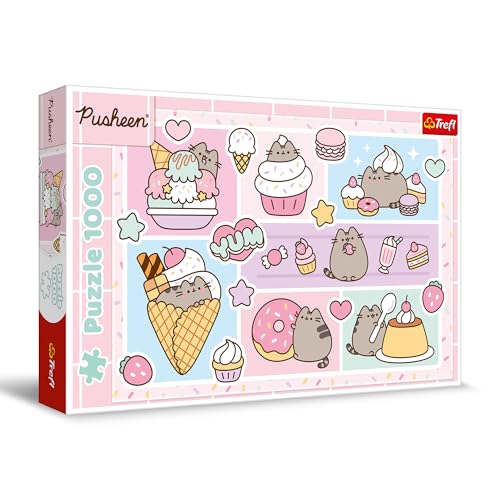Trefl - Pusheen, Sweet Pusheen - Puzzle 1000 Teile - Kreative Unterhaltung, für Erwachsene und Kinder ab 14 Jahren von Trefl